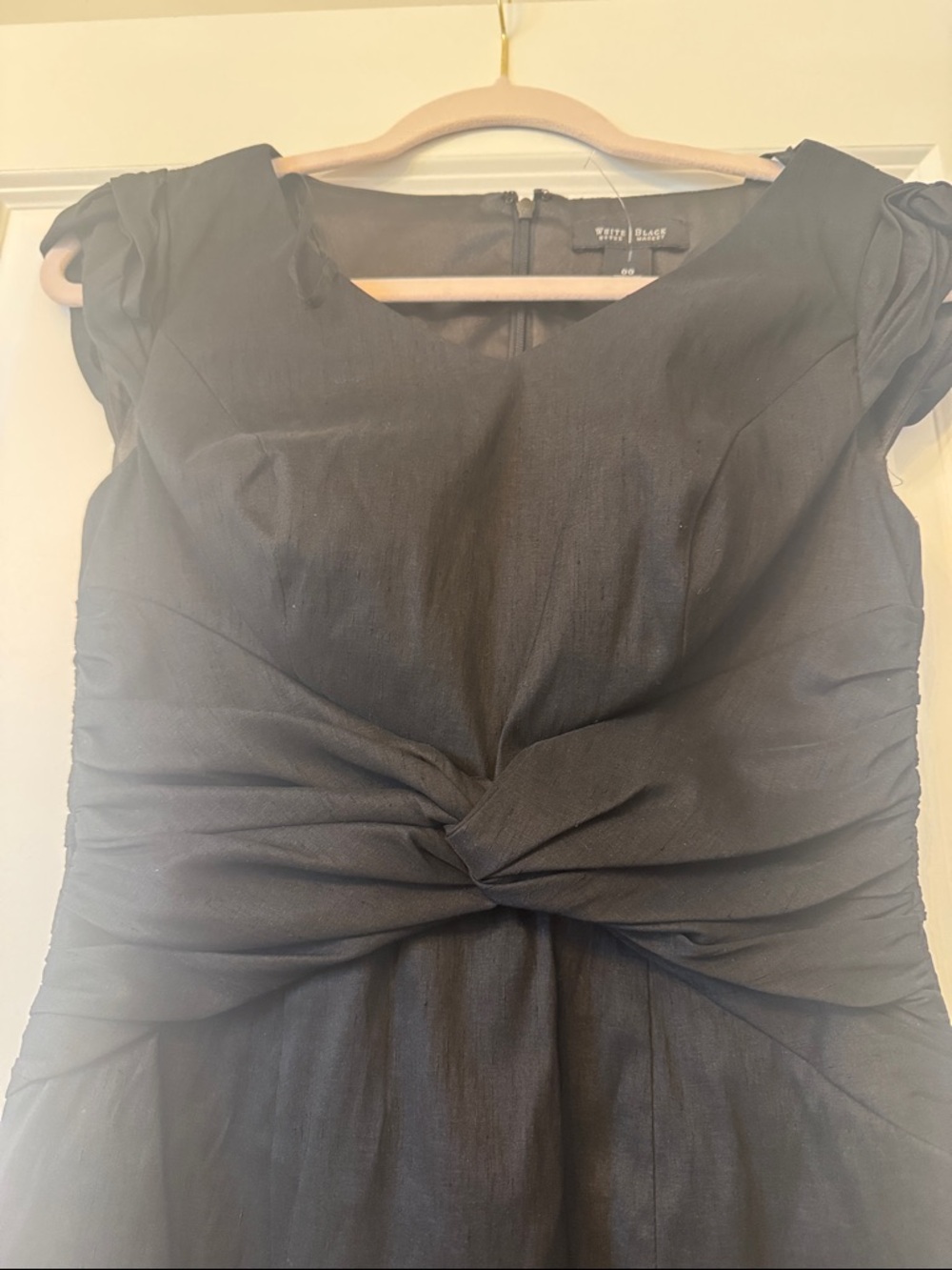White House Black Market Black Knot-Front Midi Dress - Picture 3 of 16